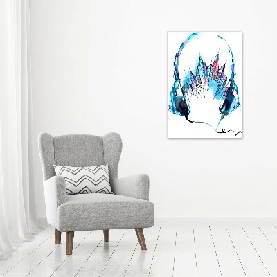 Modernes Acrylbild vertikal Musik der Stadt