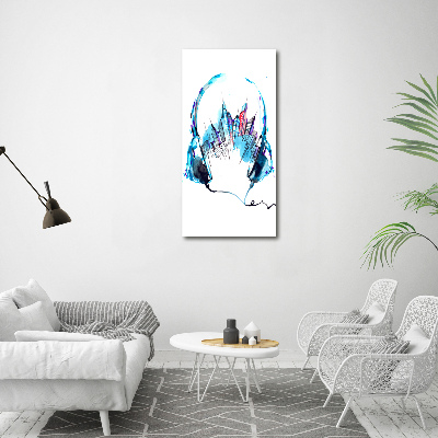 Modernes Acrylbild vertikal Musik der Stadt