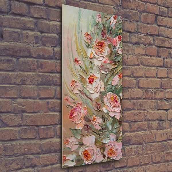 Acrylbild vertikal Rosen