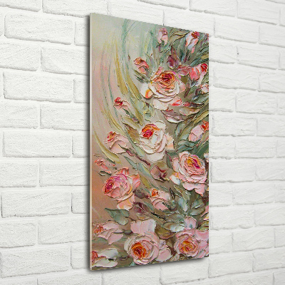 Acrylbild vertikal Rosen
