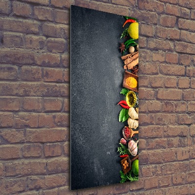 Acrylbild vertikal Gewürze und Kräuter