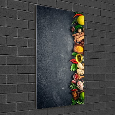 Acrylbild vertikal Gewürze und Kräuter