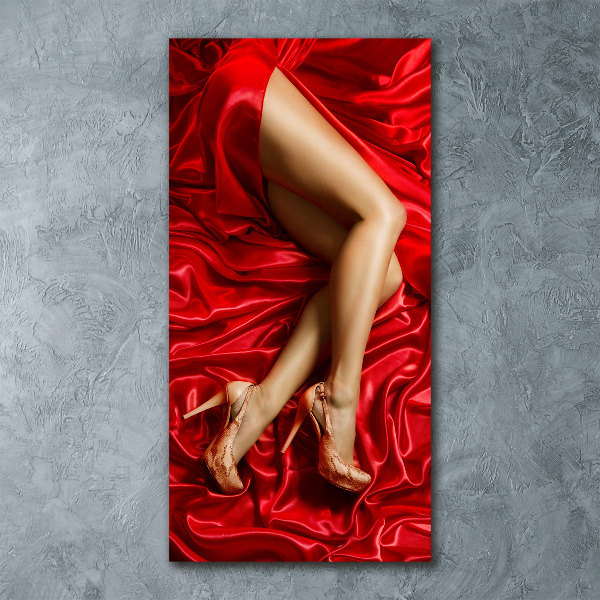 Bild auf Acrylglas vertikal Beine auf Satin