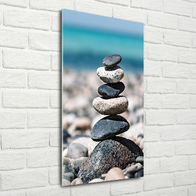 Bild auf Acrylglas vertikal Felsiger Strand