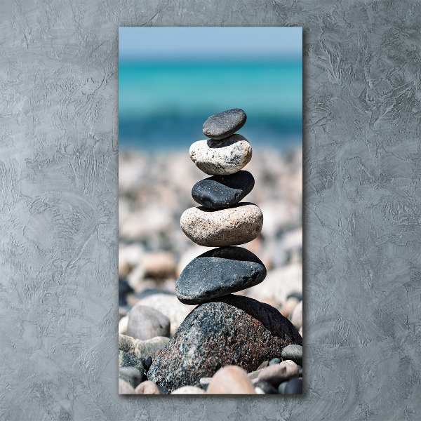 Bild auf Acrylglas vertikal Felsiger Strand