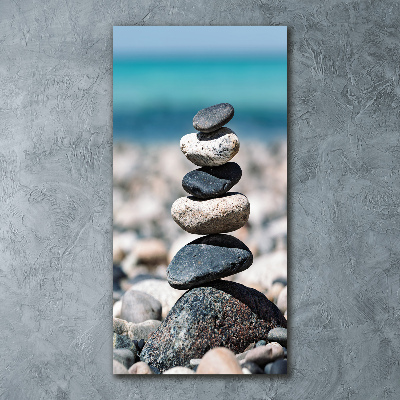 Bild auf Acrylglas vertikal Felsiger Strand