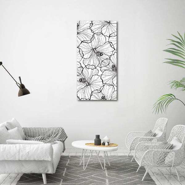 Bild auf Acrylglas vertikal Hibiskus