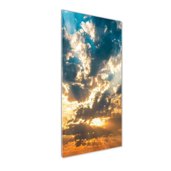 Modernes Acrylbild vertikal Wolken am Himmel
