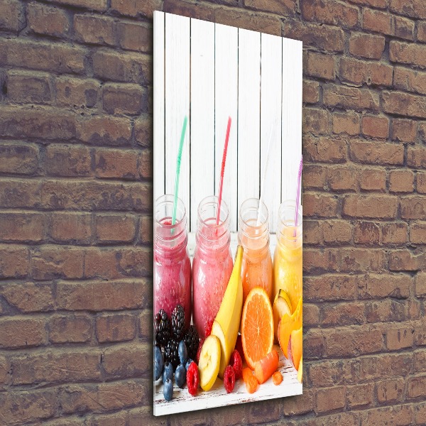 Modernes Acrylbild vertikal Farbenfrohe Cocktails