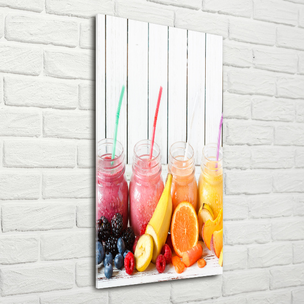 Modernes Acrylbild vertikal Farbenfrohe Cocktails