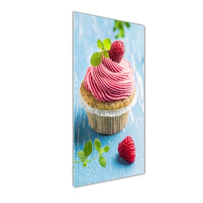 Plexiglasbilder vertikal Himbeer-Cupcake