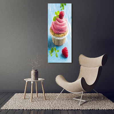 Plexiglasbilder vertikal Himbeer-Cupcake