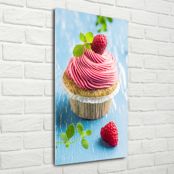 Plexiglasbilder vertikal Himbeer-Cupcake
