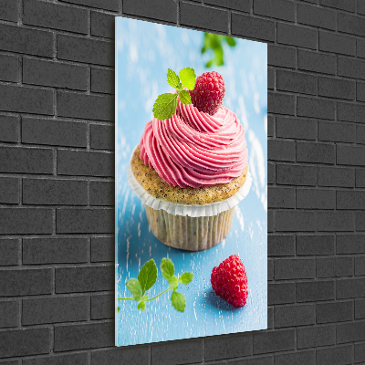 Plexiglasbilder vertikal Himbeer-Cupcake