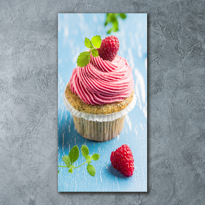 Plexiglasbilder vertikal Himbeer-Cupcake