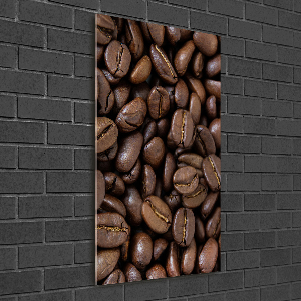 Modernes Acrylbild vertikal Kaffeebohnen