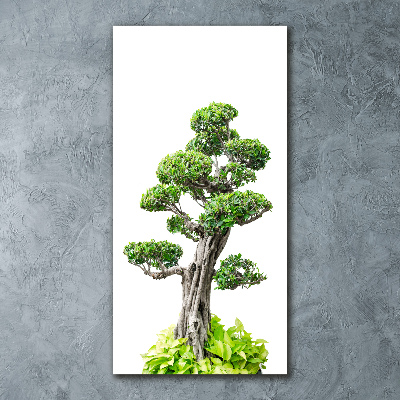 Modernes Acrylbild vertikal Bonsai-Baum