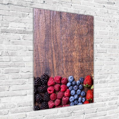 Modernes Acrylbild vertikal Waldfrüchte