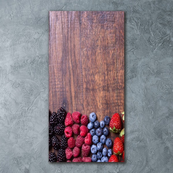 Modernes Acrylbild vertikal Waldfrüchte