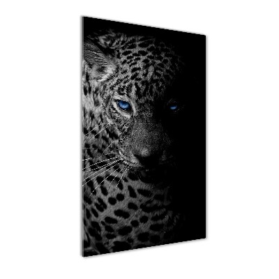 Modernes Acrylbild vertikal Leopard