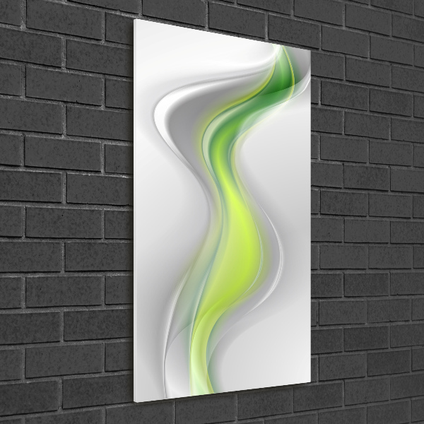 Modernes Acrylbild vertikal Abstrakte Wellen