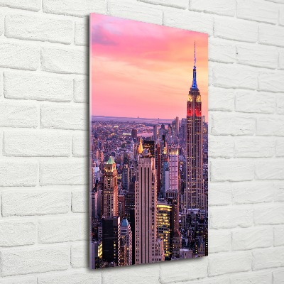 Modernes Acrylbild vertikal New York West