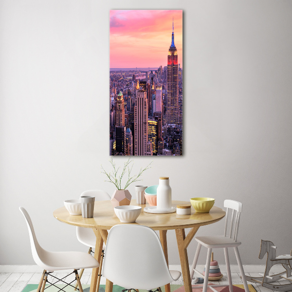 Modernes Acrylbild vertikal New York West