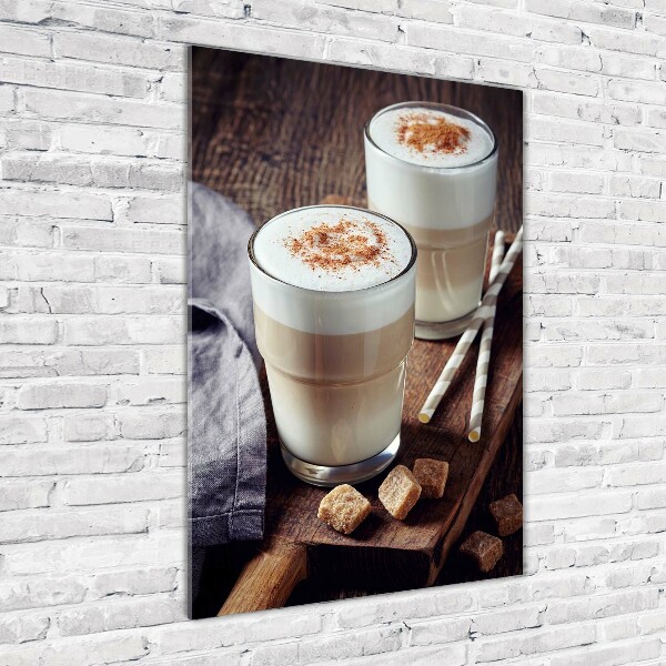 Bild auf Acrylglas vertikal Latte-Kaffee