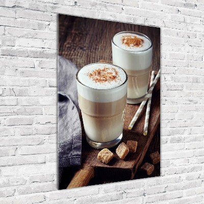 Bild auf Acrylglas vertikal Latte-Kaffee