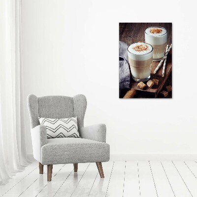 Bild auf Acrylglas vertikal Latte-Kaffee