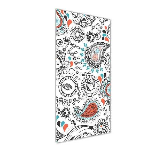 Modernes Acrylbild vertikal Ornamente