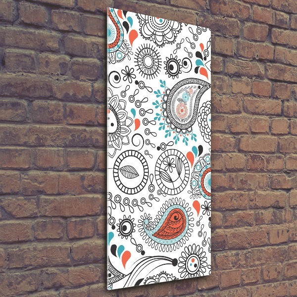 Modernes Acrylbild vertikal Ornamente