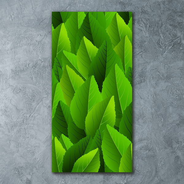 Acrylbild vertikal Grüne Blätter