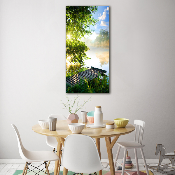 Plexiglasbilder vertikal Holzsteg