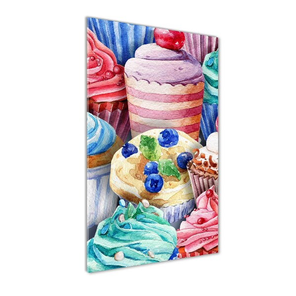 Acrylbild vertikal Bunte Cupcakes