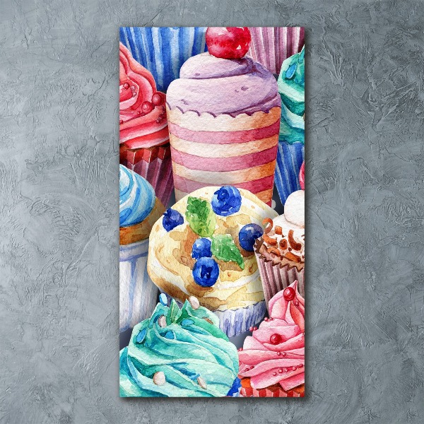 Acrylbild vertikal Bunte Cupcakes