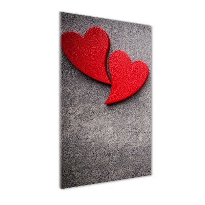Bild auf Acrylglas vertikal Rote Herzen