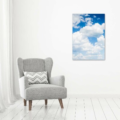 Modernes Acrylbild vertikal Wolken am Himmel