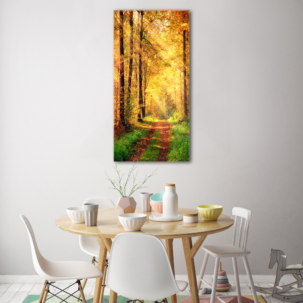 Bild auf Acrylglas vertikal Wald im Herbst