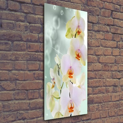 Modernes Acrylbild vertikal Orchidee