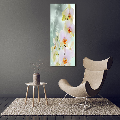 Modernes Acrylbild vertikal Orchidee