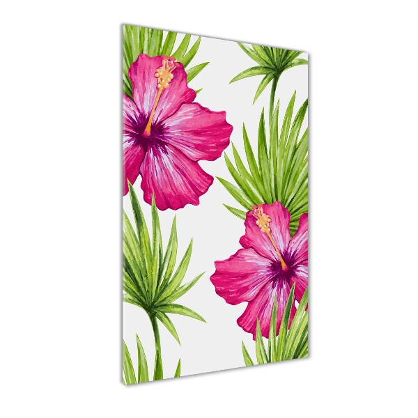 Acrylbild vertikal Hawaiianisches Muster