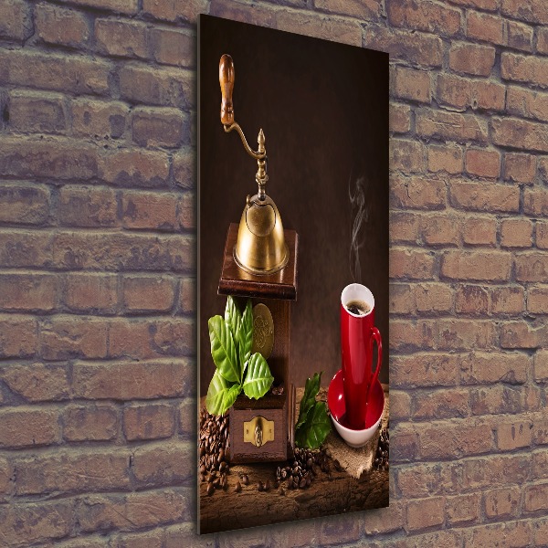 Modernes Acrylbild vertikal Kaffeemühle