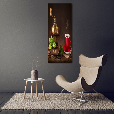 Modernes Acrylbild vertikal Kaffeemühle