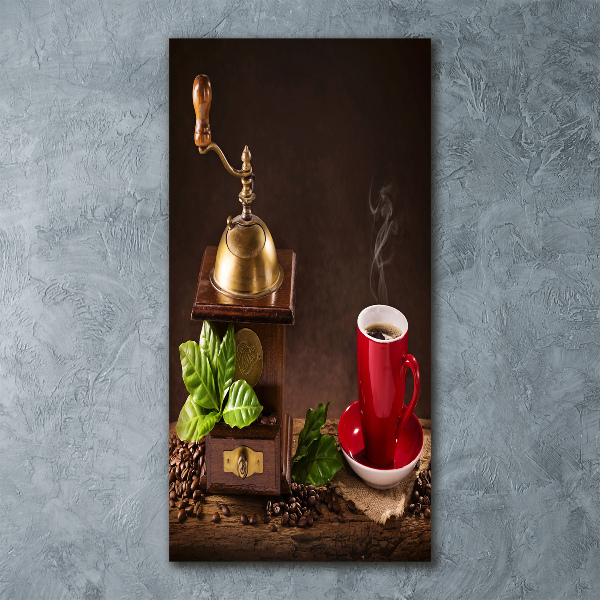 Modernes Acrylbild vertikal Kaffeemühle