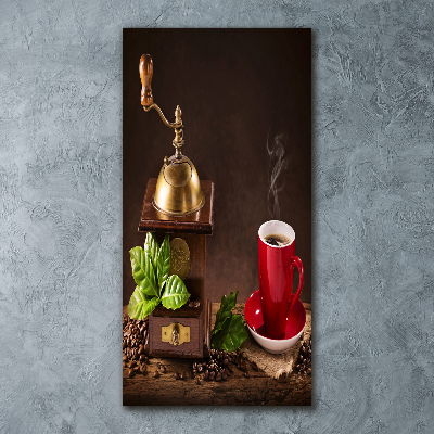 Modernes Acrylbild vertikal Kaffeemühle