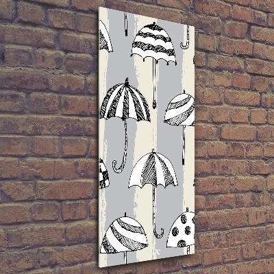 Modernes Acrylbild vertikal Regenschirme