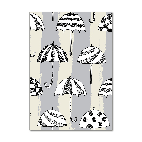 Modernes Acrylbild vertikal Regenschirme