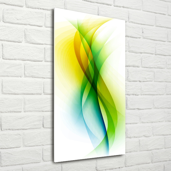 Acrylbild vertikal Abstrakte Wellen