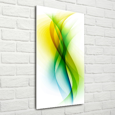Acrylbild vertikal Abstrakte Wellen